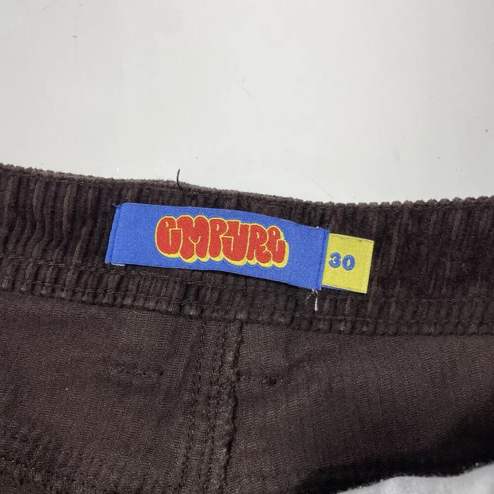 Empyre Relaxed Fit Corduroy Pants Mens 30 Brown Baggy Skate Skater Y2K Cords